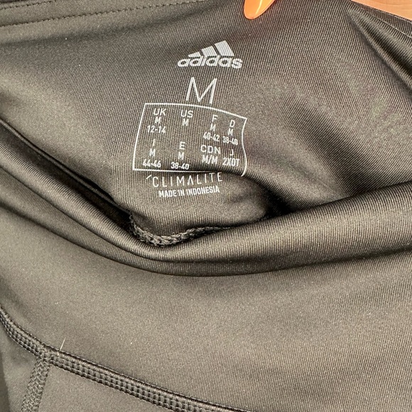 Adidas 7/8” Tight High Rise Black Active Leggings Sz. M - Picture 4 of 4